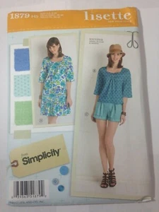 SIMPLICITY 1879 LISETTE MISSES'  Sewing Pattern  6 - 14  UNCUT - Picture 1 of 3