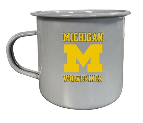 Michigan Wolverines Enameled Tin Camper Coffee Mugs Cover