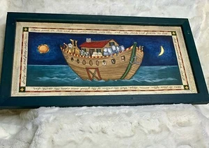 Vintage NOAH'S ARK AND ANIMALS Framed Print BASCO TRANSWORLD INC Wall Art - Picture 1 of 6