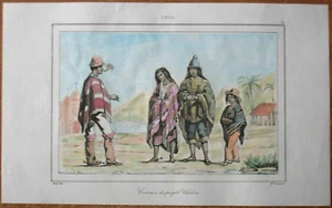 Impresión 1840 DISFRACES DEL PUEBLO CHILENO, CHILE, #24 - Imagen 1 de 1