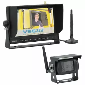 7“ Funk PROFI-Rückfahrsystem Wohnmobil LKW Kamera Set Distanzlinien 720P HD 120° - Bild 1 von 6