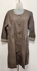 New! Nomads Uk10 Mink (Brown) Chambray Button Through 100% Cotton Dress / Tunic