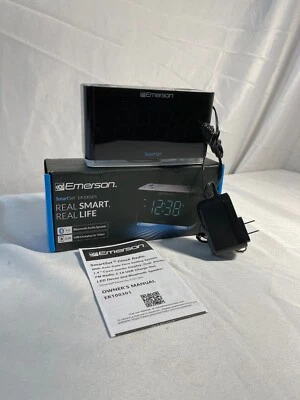 Emerson SmartSet ER100301 Black Alarm Clock Radio With Bluetooth Speaker - Image 1 of 4
