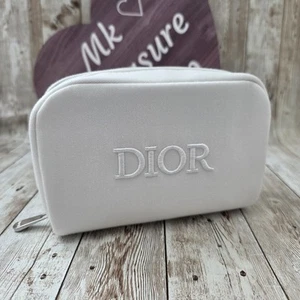 NEW DIOR Beauty White Makeup Bag Cosmetics Pouch without box - Picture 1 of 9