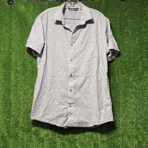 Mens Travis Mathews Dress Casual Short Sleeve Button Up Shirt Mens Large Purple - Picture 1 of 6