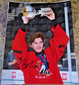 BRAEDEN COOTES SIGNED 8X10 MATTE PHOTO VANCOUVER CANUCKS 2025 1ST ROUND PICK (C) - Picture 1 of 2