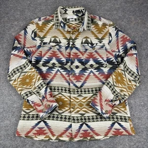 Urban Outfitter Tribal Button Up Shirt Long Sleeve Pockets Mens Medium M - Picture 1 of 12