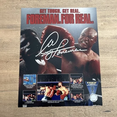 Foto autografiada por George Foreman 8x10 firmada leyenda del boxeo con certificado de autenticidad Foto 1 de 4