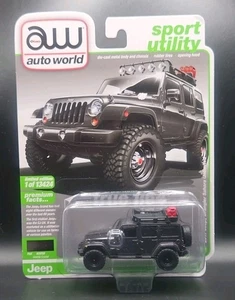 2021 Auto World 2017 Jeep Wrangler Sahara Unlimited Black #4 Limited Edition NEW - Picture 1 of 2