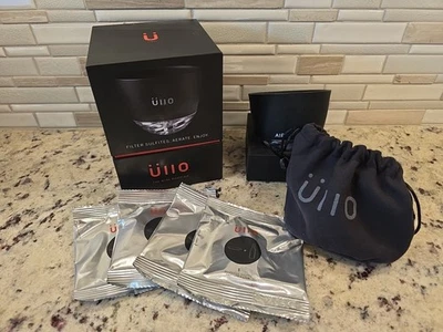 Juego de aireador purificador de vino Ullo con 4 filtros de sulfito y bolsa de transporte - LIMPIO Foto 1 de 4