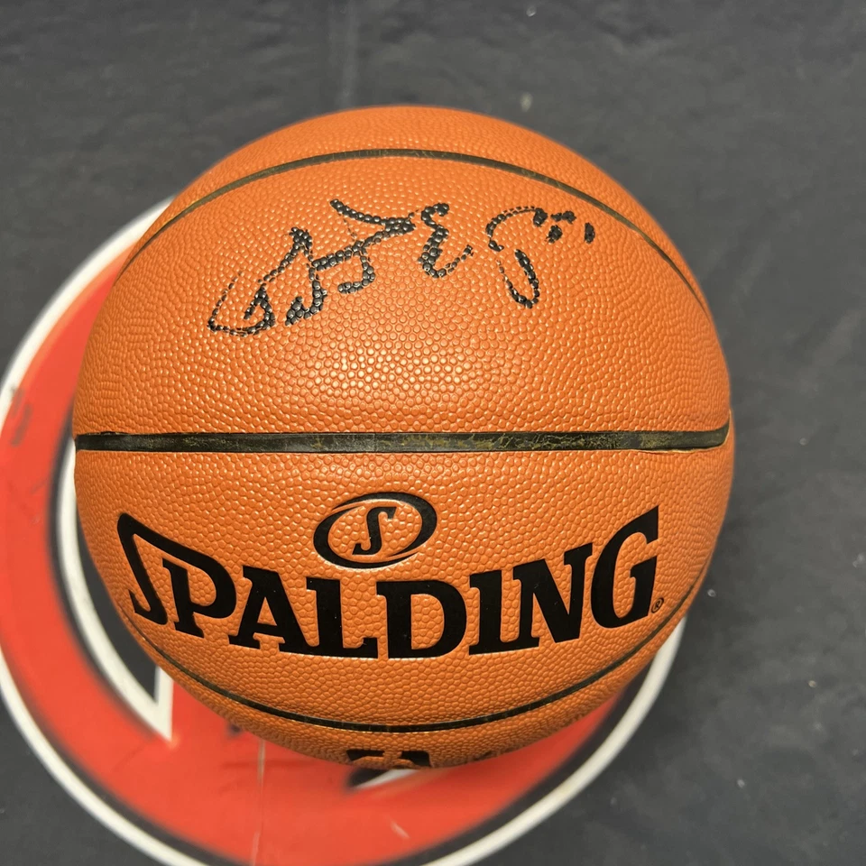 Patrick Ewing Autographed New York Knicks Spalding Basketball Signed Steiner CX - Image 1 of 4