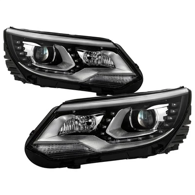 Faro LED Spyder 9948527 para Volkswagen Tiguan 2012-2017 cromado izquierdo y derecho Foto 1 de 4
