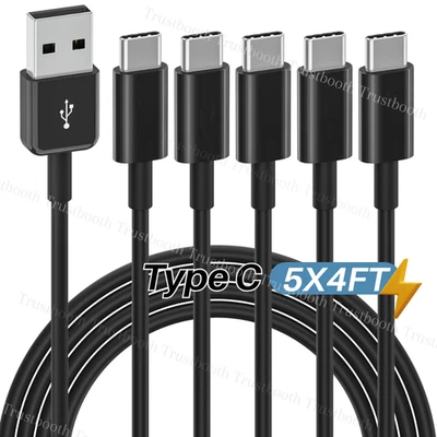 5Pack USB Type C Cable Charger Lot Fast Charging Data Cord For Samsung Android - Image 1 of 4