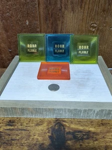 Vintage Untersetzer Kunststoff Rohr flexibel 4 insgesamt Loudonville Ohio Bus Tour  - Bild 1 von 5