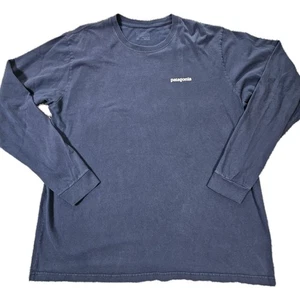 Camisa Patagonia Para Hombre Adulto XL Azul Marino Manga Larga Camiseta Gráfico Logo - Imagen 1 de 9