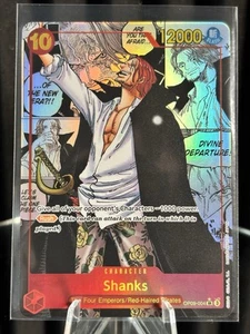 Shanks OP9-004 Manga Rare Emperors In the New World English One Piece TCG - NM - Picture 1 of 2