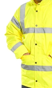 Giacca traffico Hi Vis impermeabile foderata imbottita lavoro sicurezza top cappuccio Portwest S460 - Foto 1 di 4