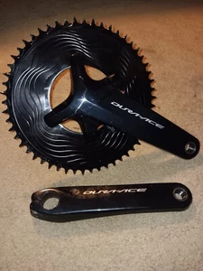 Shimano Dura Ace 9100 Crankset 172.5 With 1x Alugear 54t Road Chainring 11 Speed - Picture 1 of 5