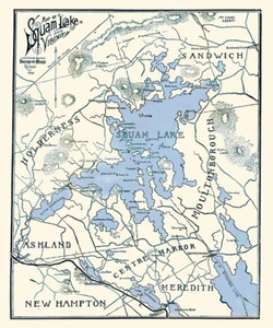 1902 Map of Squam Lake New Hampshire - Picture 1 of 4