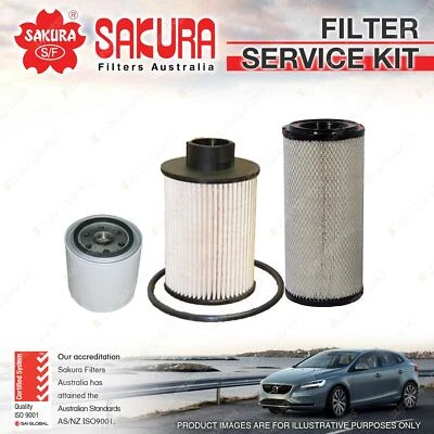 Sakura Oil Air Fuel Filter Service Kit for Iveco Daily 35S12 35S14 2005-2007 - image 1 of 2