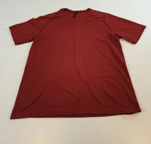 Camiseta roja Lululemon para hombre manga corta metal ventilación tecnología cuello redondo talla L - Imagen 1 de 11