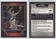 2008-09 Bowman Draft Picks & Stars Chrome X-Fractor /299 Manu Ginobili #62 HOF