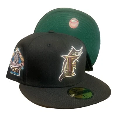 Кепка на резинке ботаническая New Era Florida Marlins 59FIF мужская размер 7 1/4 - Изображение 1 из 4