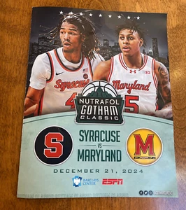 2024 Nutrafol Gotham Classic Program Syracuse vs. Maryland Barclays Center - Picture 1 of 4