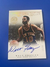 2012-13 panini national treasures basketball Walt Frazier Gold Proof Auto /46 