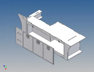 A2VLS - Caja de almacenamiento de perfil completo para TAMIYA Actros 2 ejes M1:14 izquierda con servo de dirección - Imagen 1 de 3