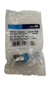 Conector QuickPort Leviton 41108-RL8 grado de voz, azul - Imagen 1 de 3