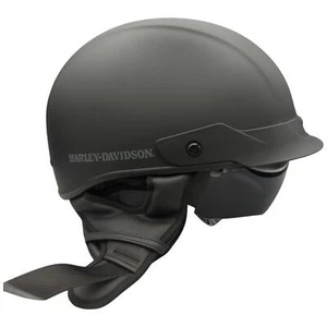 Casco Harley Davidson Lúcido Ultra Ligero con Parasol Negro Mate Talla XS J03 - Imagen 1 de 9