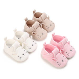 Newborn Baby Boy Girl Pram Shoe Infant Kids Soft Sole Inhouse Crawling Shoe 0-18