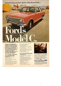 Ford Cortina 1967 modelo C ~ original más pequeño (6x9) anuncio impreso - Imagen 1 de 1