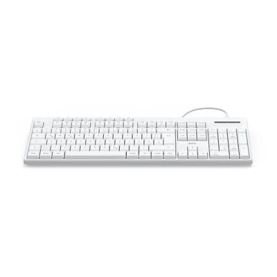 Hama PC Tastatur CK-200 kabelgebunden USB Keyboard DE QWERTZ 8 Media-Tasten Weiß - Bild 1 von 4