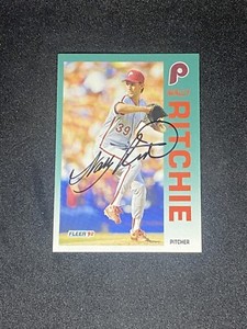 Wally Ritchie 1992 Fleer #543 Philadelphia Phillies Auto Autographed Signed Card