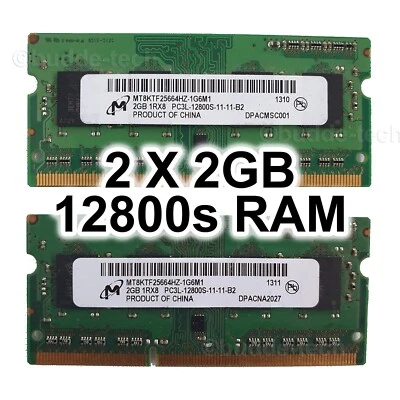4GB RAM [2x2GB] Upgrade Mac Laptop 2011 2012 DDR3-1600 PC3 12800s 204-Pin Hynix - Image 1 of 4