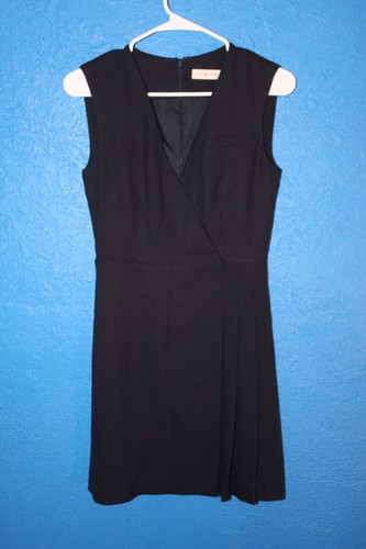 Abito donna TORY BURCH taglia 0 senza maniche scollo a V blu navy nuovo con etichetta valore 375€