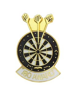 Darts & Dartboard 180 Award Pin Badge - Picture 1 of 3