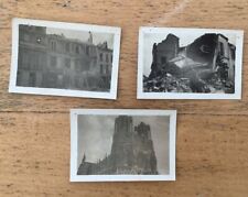 LOT DE TROIS PETITES PHOTOS DESTRUCTION VILLE DE REIMS MAI 1917 OCCASIONS
