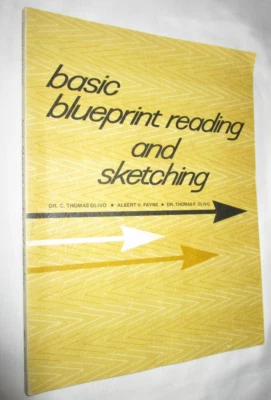 vtg 1974 Basic Blueprint Reading and Sketching; Workbook by Olivo, Payne, Olivo - Image 1 of 4