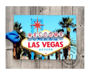 Hang Tags WELCOME TO FABULOUS LAS VEGAS POSTCARD TAGS or MAGNET #G 30 Gift Tags - Picture 1 of 5