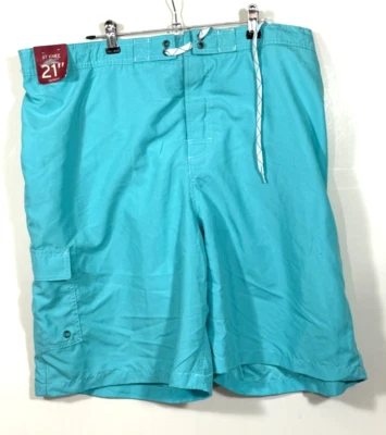 Bañador Merona XL de poliéster verde azulado para hombre Foto 1 de 4