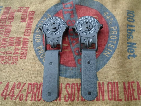 ANTIQUE/PRIMITIVE ORIGINAL BARN DOOR ROLLERS F.E MYERS ASHLAND OHIO RESTORED Cover