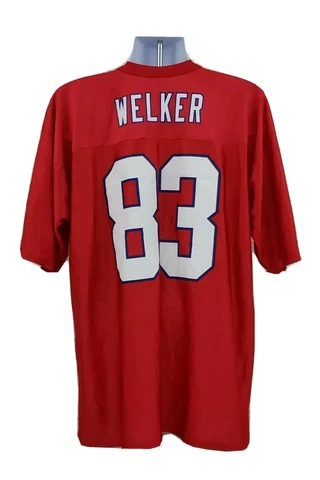 Wes Welker #83 New England Patriots Reebok Throwback Pat Mascot Jersey Mens XL Cover