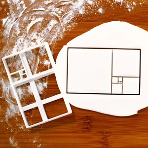 Fibonacci Tiling cookie cutter | Golden Ratio mathematics design math geometry - Picture 1 of 4