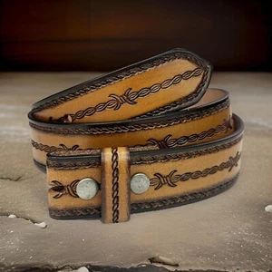 Western Genuine Leather Belt Full Grain Handmade Men's Heavy Duty Without Buckle - Bild 1 von 8
