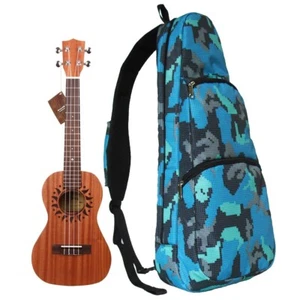Bolso de Concierto Ukelele Estampado Soprano 21" (GRIS/AZUL CLARO CAMUFLAJE) - Imagen 1 de 40