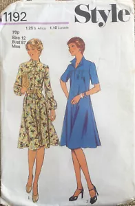 Vtg 1970s 80s Style Sewing Pattern Style Snip Dress Size 12 Bust 34 - Picture 1 of 2