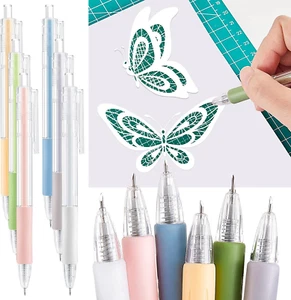 6 Pieces Art Cutting Tools Knife Pen Craft Paper Cutter Pen Carving Tools for... - Picture 1 of 11